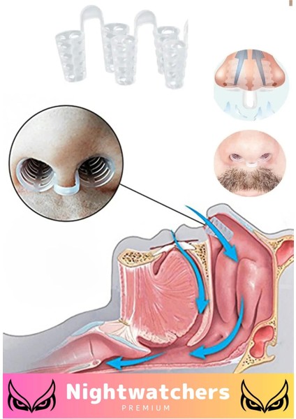 Özel Üretim Horlama Azaltcı Nefes Alıp Verme Rahatlatcı Uyku Önleyici Burun Delik Aparat 12'li Set modelleri