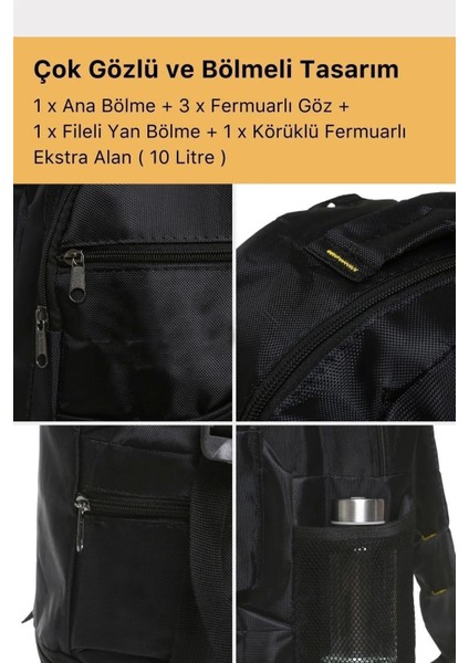 Ortopedik Su Geçirmez Konfor Modeli Fermuarlı Büyük Boy Çok Gözlü Bölmeli Kamp Outdoor Sırt Çantası indirimleri