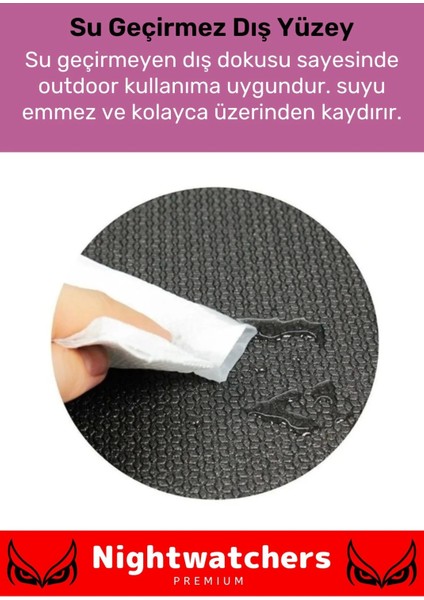 Premium Su Geçirmez Konforlu Taşıma Askılı Çift Taraflı Zemin Çadır Uyku Kamp Matı Yer Minderi 10MM