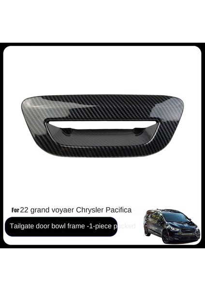 Chrysler Pacifica 2022+ Için Karbon Fiber Arka Bagaj Kapağı Kapı Tutma Kolu Dekorasyon Kapak Trim (Yurt Dışından)