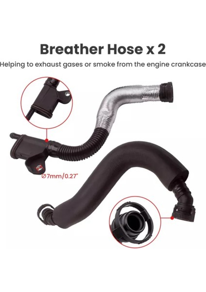 Araba Yağ Ayırıcı Pcv Vana Tertibatı Havalandırma Hortumu Borusu Vw Passat B6 Golf Tiguan Seat Leon A3 8p A4 B8 A5 Q5 06H103495B (Yurt Dışından) fırsatları