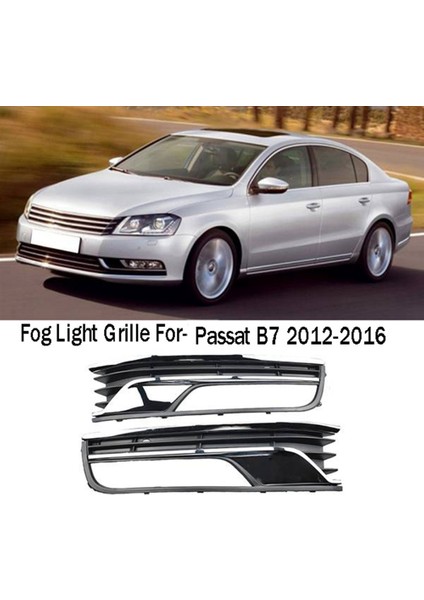 Araba Ön Sol Tampon Sis Farı Izgarası Kapağı Sis Aydınlatma Koruması Trim Passat B7 2012-2016 3AD853665 3AD853666 (Yurt Dışından)