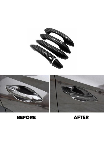 Araba Dış Kapı Kolu Kapağı Şekillendirici Aksesuarları Dış Kase Döşeme Çıkartması Hyundai Tucson 5 N Line Nx4 2021 2022 A (Yurt Dışından)