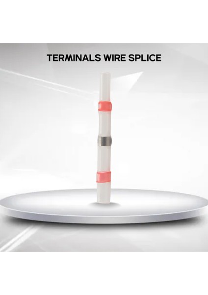 50 Adet Lehim Mühür Tel Konnektörleri, Isıyla Daralan Butt Konnektörü Otomotiv Denizcilik Için Su Geçirmez Yalıtımlı Elektrik Alın Terminalleri, 22-18 Awg, Kırmızı (Yurt Dışından) fiyatları