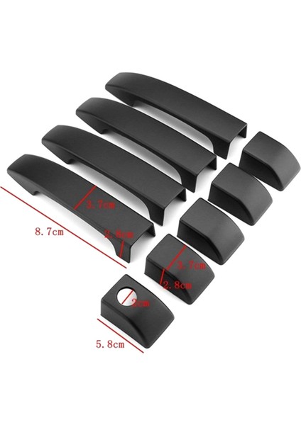 Mat Siyah Araba Kapı Kolu Land Rover Range L322 2002-2012 Için Dış Kapı Kolları Trim Kapakları (Yurt Dışından)