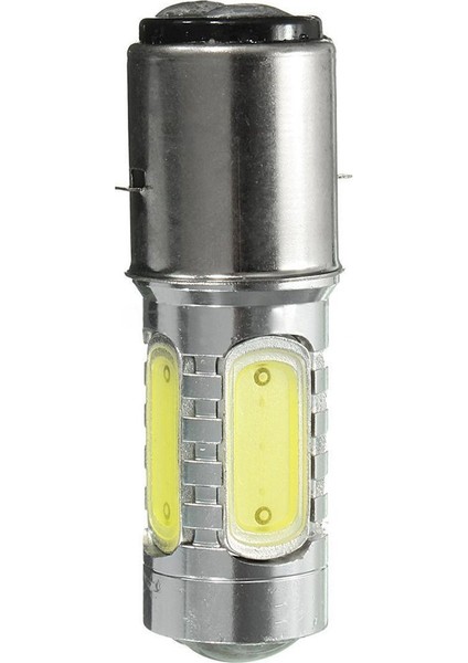 12 V BA20D H6 4 Cob LED Beyaz Ampul Işık Motosiklet Bisiklet Moped Atv Far (Yurt Dışından)