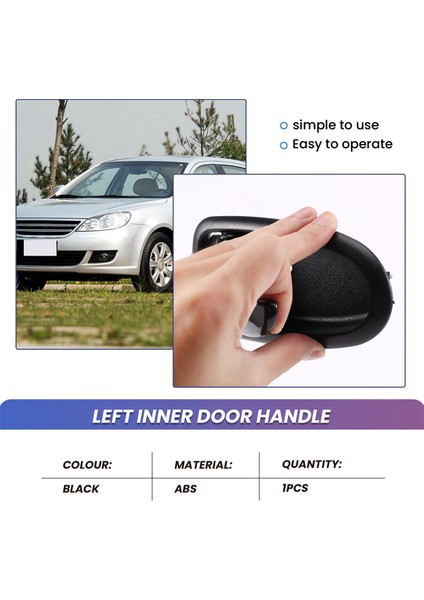 Hyundai Matrix Lavita 2001-2010 Için Siyah Iç Kapı Kolu Tutacağı 82610-17010 Sol (Yurt Dışından)