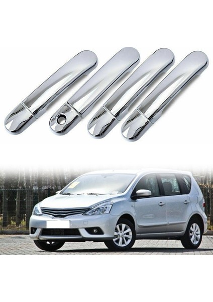 8 Adet/takım Krom Kapı Kolu Kapağı Döşemesi Nissan Versa Tiida Latio 2007-12 Lıvına 2009-13 Araba Tasarımı (Yurt Dışından)