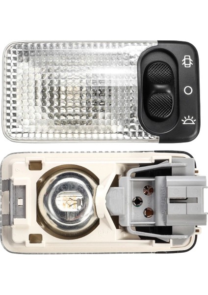 Adet/takım Araba Iç Tavan Lambası Kubbe Okuma Aydınlatma Koruması Citroen C1 C2 C3 Peugeot 206 cc 207 6362K9 9625049077 (Yurt Dışından) modelleri