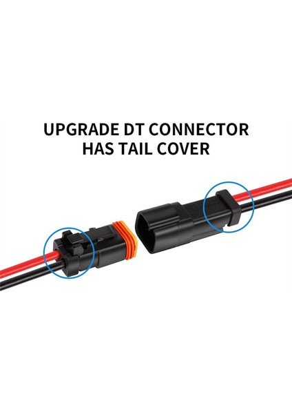 6 Çift Dt 2 Pin Pigtail Kiti Erkek Dişi Konnektör Adaptör Soket Kablolama Demeti LED Çalışma Işığı Aksesuarları Için (Yurt Dışından)