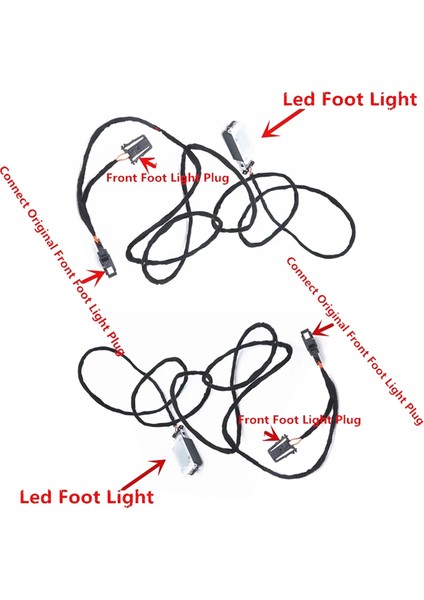 Araç Iç LED Ayak Bölmesi Işık Ayak Lambası Kablo Demeti Passat B7 B8 cc Golf 7 Mk7 7.5 Jetta Tiguan Mk2 5GG947409 (Yurt Dışından) modelleri