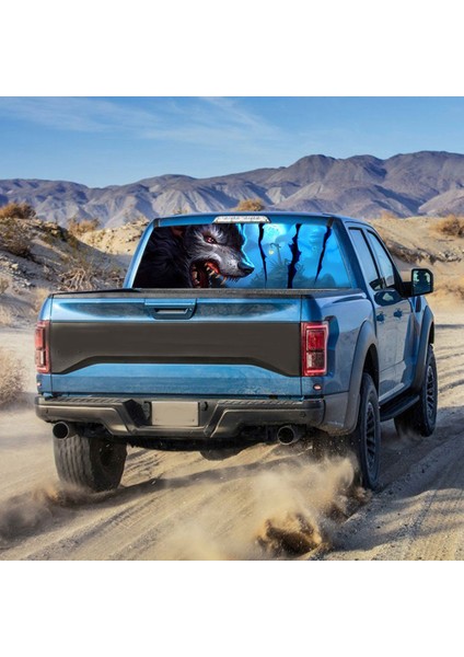 Kurt Totem Kamyon Jeep Suv Pikap 3D Arka Cam Çıkartma Dekor Arka Pencere Camı Posteri 168X74 cm (Yurt Dışından) fiyatları