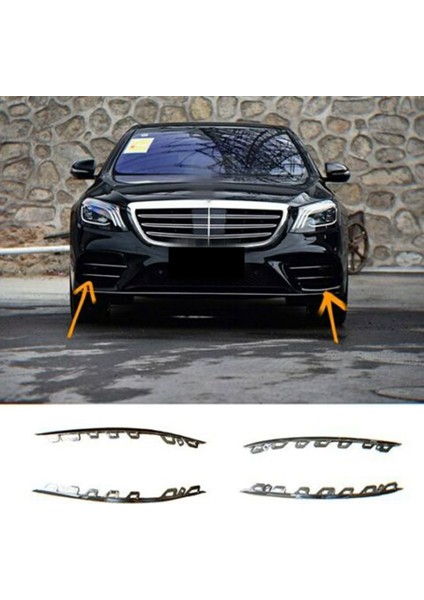 4 Adet Araba Şekillendirme Ön Izgara Trim Göz Kapağı Kaş Kaş Kapağı Dekorasyon Şeridi Mercedes Benz W222 S450 S500 S560 (Yurt Dışından) fiyatları