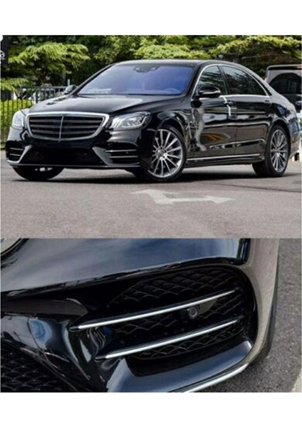 4 Adet Araba Şekillendirme Ön Izgara Trim Göz Kapağı Kaş Kaş Kapağı Dekorasyon Şeridi Mercedes Benz W222 S450 S500 S560 (Yurt Dışından) fırsatları