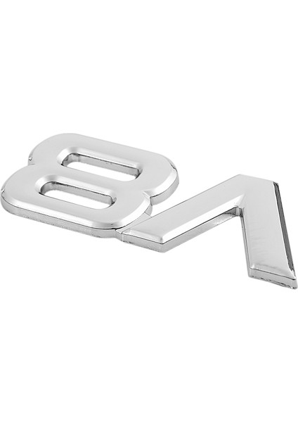 3D Gümüş Oto Motor V8 Araba Arka Amblem Çıkartması Rozet Etiket 7.5x3.5 cm (Yurt Dışından)