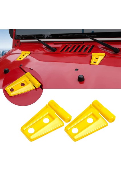 Jeep-Wrangler Jk & Unlimited 2007-2017 Için Kaput Menteşe Kapağı Trim Aksesuarları (Sarı) (Yurt Dışından)