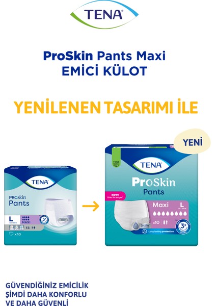 Maxi 8 Damla L Beden Emici Külot Hasta Bezi 10 lu Large