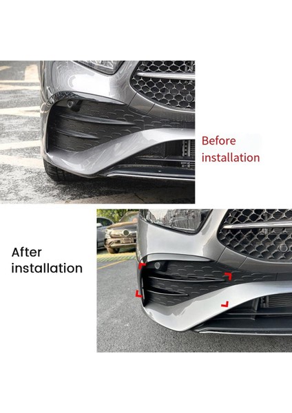 Parlak Siyah Ön Tampon Dudak Ön Izgara Trim Için Benz A Sınıfı W177 A180 2023+ Amg 2018+ Araba Spoiler Etiket (Yurt Dışından)