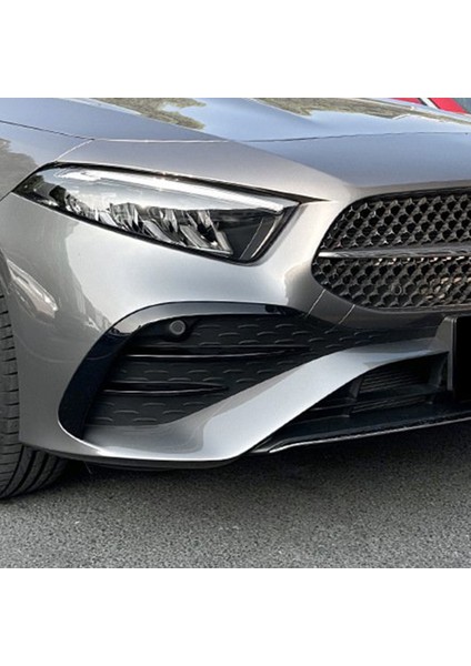 Parlak Siyah Ön Tampon Dudak Ön Izgara Trim Için Benz A Sınıfı W177 A180 2023+ Amg 2018+ Araba Spoiler Etiket (Yurt Dışından)