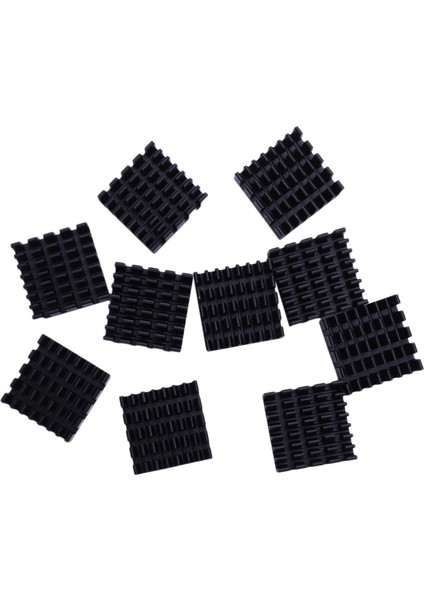 10 Adet Siyah Alüminyum Soğutucu Radyatör Isı Emici Soğutucu 20MM x 20MM x 10MM (Yurt Dışından)