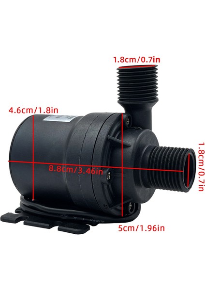 1000L/H 8m Dc 12V Ev Taşınabilir Fırçasız Motor Dalgıç Su Pompası Soğutma Sistemi Çeşmeler Isıtıcı Mini (Yurt Dışından)