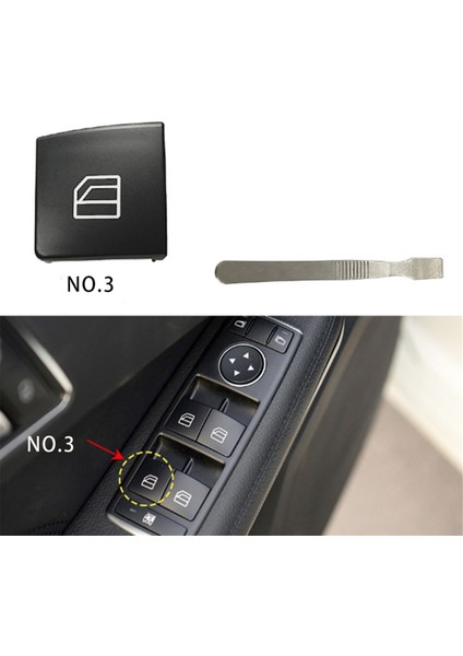 Mercedes-Benz C-Class W204 Glk X204 W212 W207 No.3 Için Araç Camı Kaldırma Anahtarı Onarım Düğmesi Kapağı 2049058202 (Yurt Dışından) fırsatları