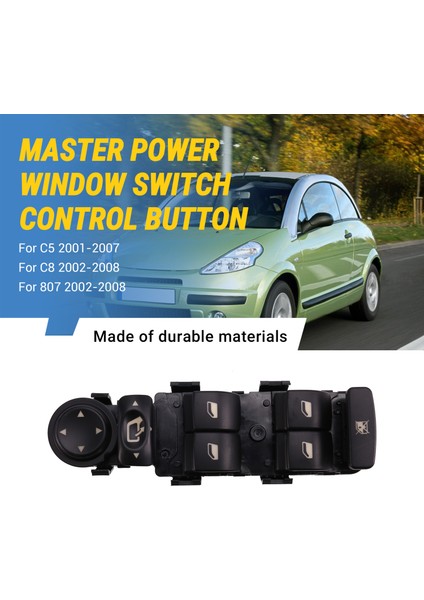 6554.HQ Peugeot 807 Citroen C5 C8 2001-2007 Sürücü Sol Ana Elektrikli Cam Anahtarı Kontrol Düğmesi 6554HQ (Yurt Dışından)