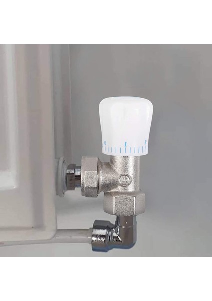 Termostatik Radyatör Vanası 2 Adet 15MM x 1/2 Inç Termostatik Açı Trv Termostatik Radyatör Vanası Ev Ofis Için (Yurt Dışından)
