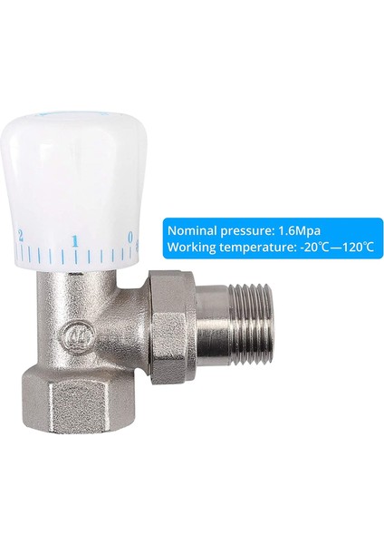 Termostatik Radyatör Vanası 2 Adet 15MM x 1/2 Inç Termostatik Açı Trv Termostatik Radyatör Vanası Ev Ofis Için (Yurt Dışından)