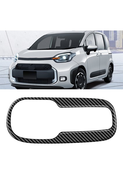 Rhd Araba Karbon Fiber Arka Üçüncü Sıra Su Dağı Tutucu Dekorasyon Krom Çerçeve Trim Toyota Sienta 2022 2023 Için (Yurt Dışından)