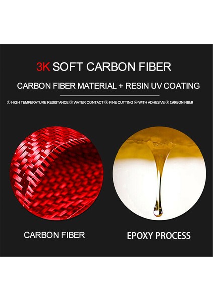 Abs Kırmızı Karbon Fiber Sürücü Gösterge Paneli Kapağı Trim Dekor Sticker Honda Civic 10. Nesil 2016 2017 2018 2019 (Lhd) (Yurt Dışından) modelleri