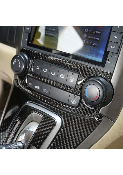 Honda Cr-V 2007-2011 Için Yumuşak Karbon Fiber Etiket Merkezi Kontrol Klima CD Ayar Anahtarı Paneli (Yurt Dışından)