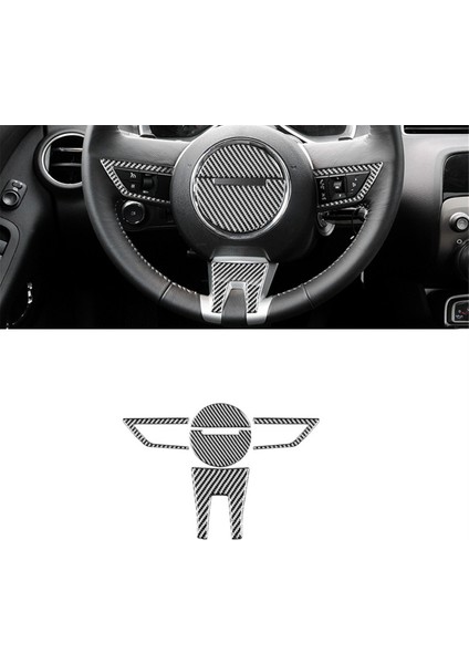 Chevrolet Camaro 2010 2011 Araba Direksiyon Simidi Kapağı Trim Çıkartması Iç Aksesuarlar Için Karbon Fiber (Yurt Dışından) indirimleri