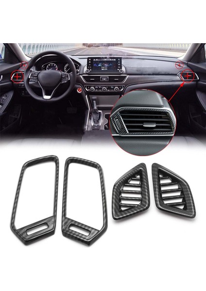 Honda Accord 2018-2022 Için Karbon Fiber Pvc Gösterge Paneli Hava Menfezi Çıkış Kapağı Döşemesi (Yurt Dışından) fiyatları