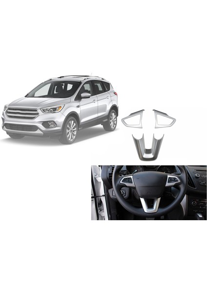 Ford Kuga Escape 2017 Aksesuarları Için Araba Direksiyon Koruma Kapağı Trim Sticker (Yurt Dışından) fırsatları