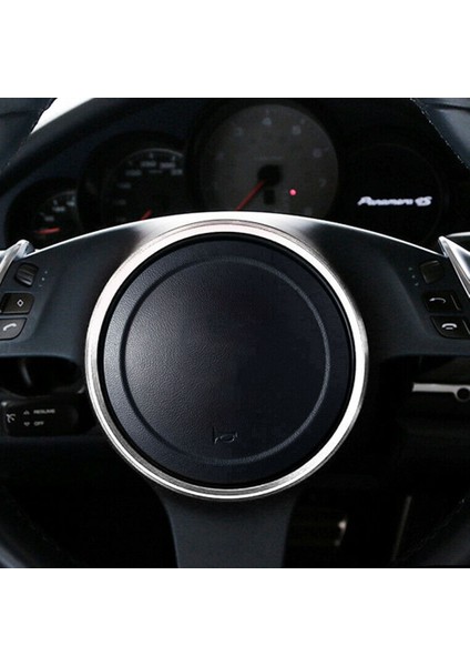 Gümüş Direksiyon Simidi Halkası Dekorasyon Döşemesi -Porsche Cayenne Panamera Macan 911 (Yurt Dışından)