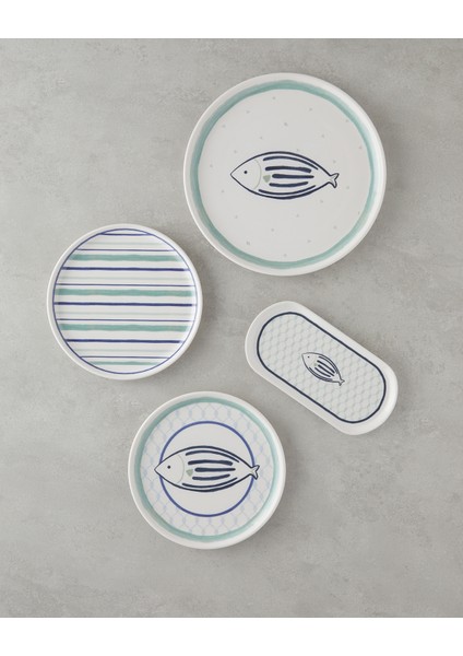 Coastline Seramik Pasta Tabağı 20 cm Mavi-Yeşil fırsatları
