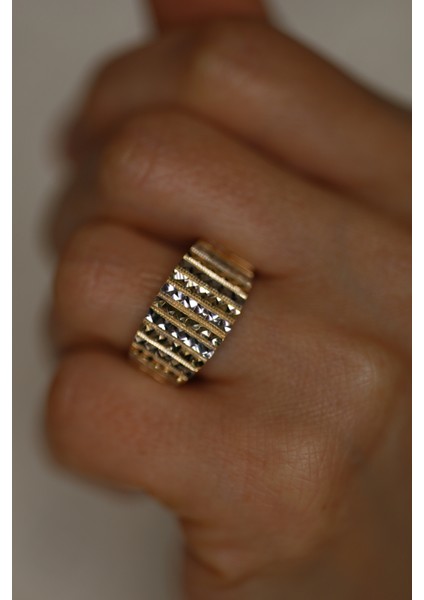 14 Ayar Altın Taşsız Kalemli Anne Yüzük 4 modelleri