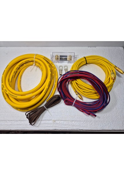 Profesyonel Amfi Kablo Seti 2 Ga - El Yapımı Rca Kablolu Anfi Kablo Seti 2 Awg - Üst Seviye Üründür