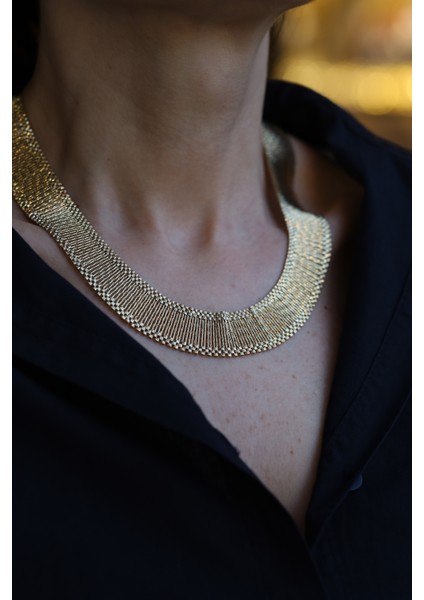 14 Ayar Altın Italyan Işıltılı Hasır Gerdanlık modelleri