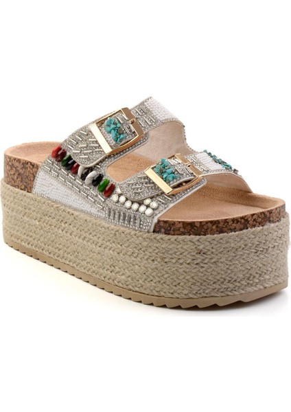 Beyaz Kadın Terlik K04185105387 fiyatları