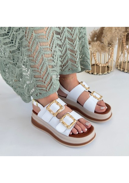 Beyaz Cilt Sandalet fırsatları