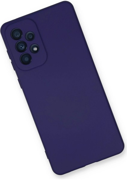 Samsung Galaxy A53 5g Kılıf Nano Içi Kadife Silikon - Mor Mrayd