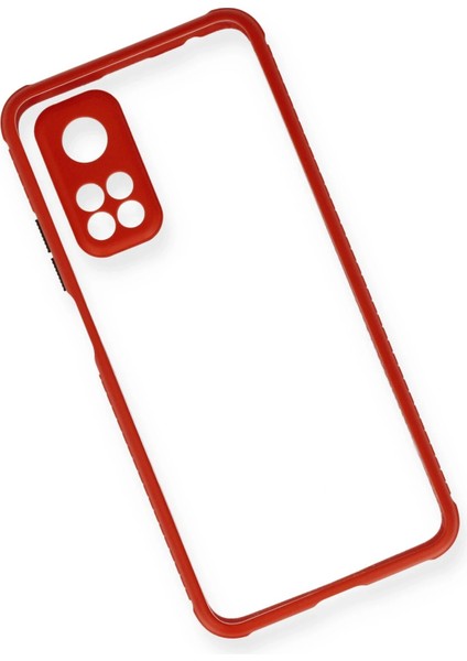 Xiaomi Mi 10T Pro Kılıf Miami Şeffaf Silikon - Kırmızı Mrayd