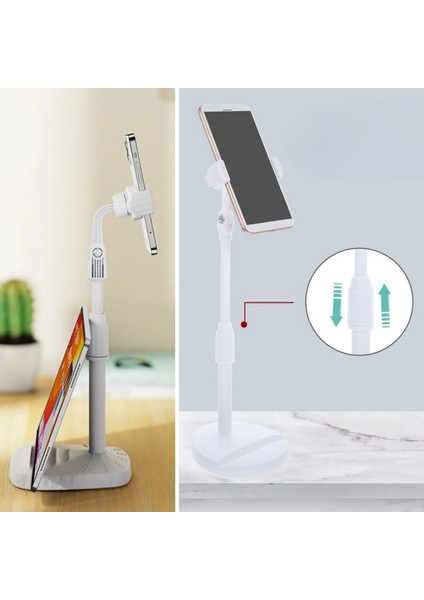 ® Masa Üstü Tablet ve Telefon Tutucu Plastik Aparat Beyaz Telefon Standı indirimleri