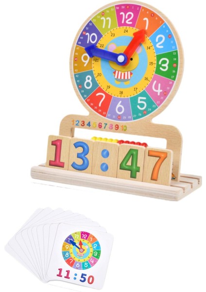 Çocuklar Için Eğ Ahşap Saat Oyuncak I Abacus Öğrenin (Yurt Dışından)