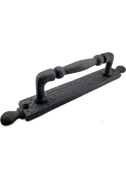 Antika Tarz Dekoratif Pirinç Misket Çekme Kapı Kolu - 223X33 mm Oksit
