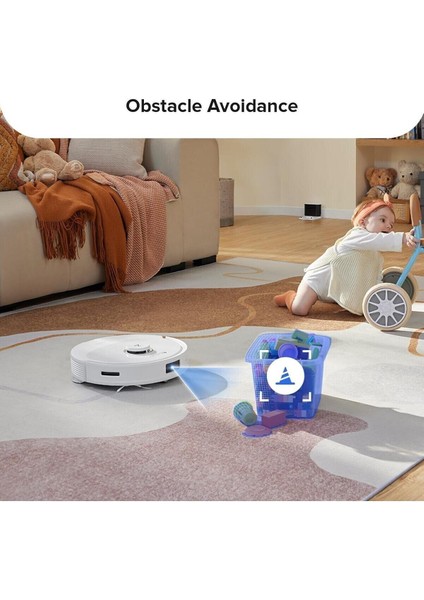 Istasyonlu Çift Rulo Fırça Hassas Haritalama Akıllı Yön Bulma 5500PA Robot Süpürge