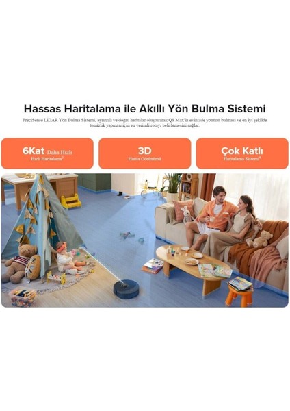 Istasyonlu Çift Rulo Fırça Hassas Haritalama Akıllı Yön Bulma 5500PA Robot Süpürge