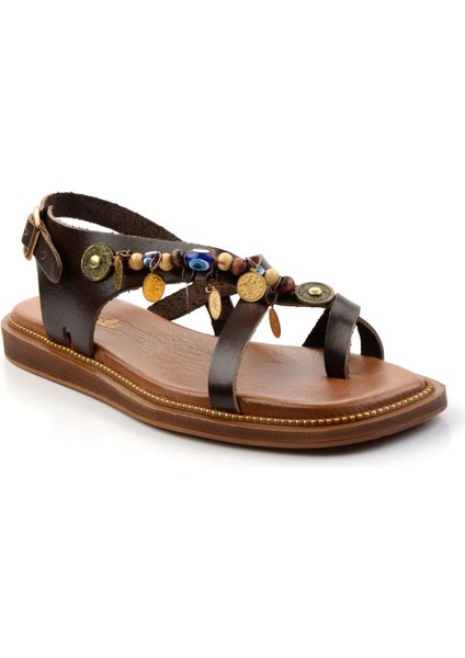 Kahve Leather Kadın Sandalet K05465048703 fiyatları